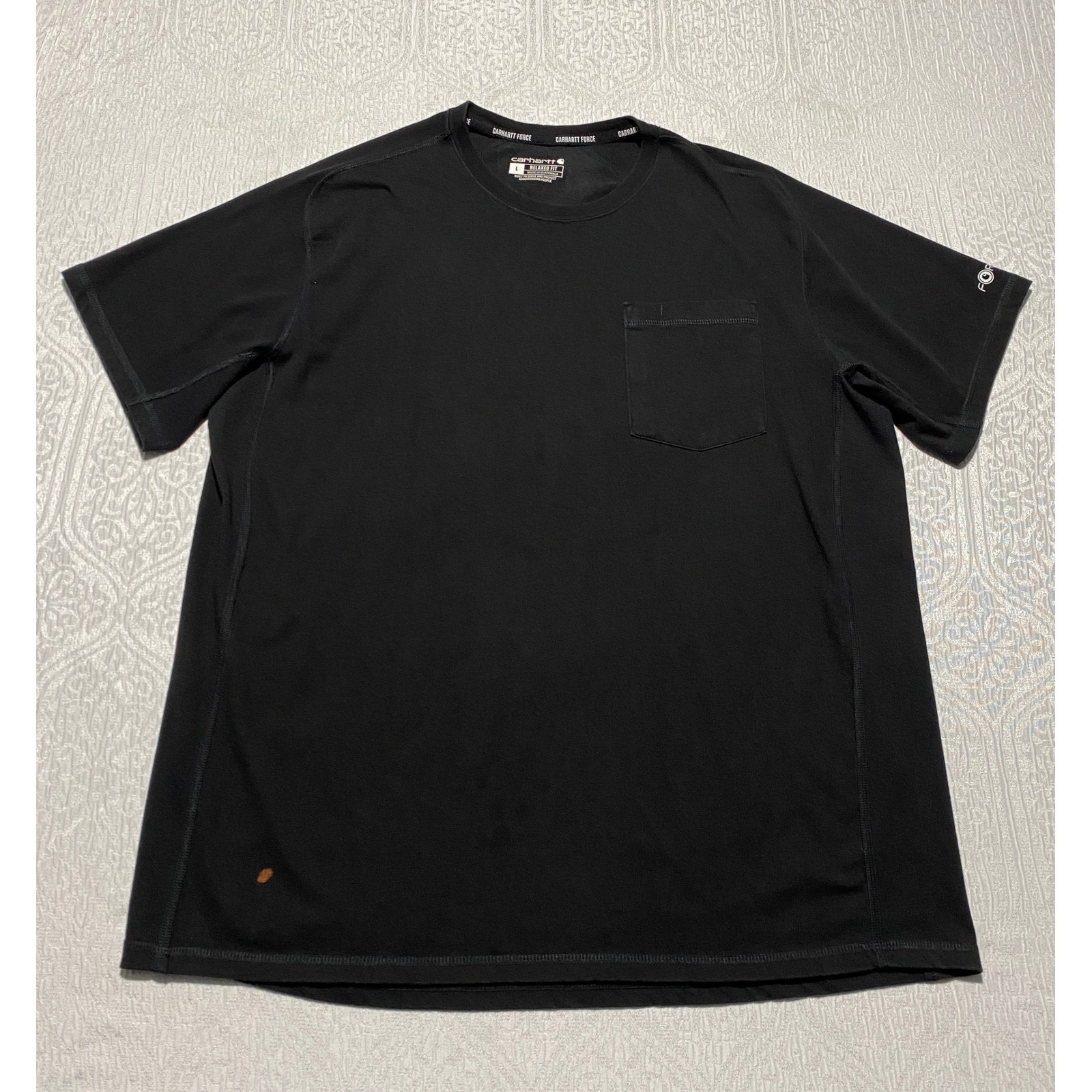 Carhartt Force Relaxed Fit Pocket T-Shirt Black Mens Large Tk4616-M